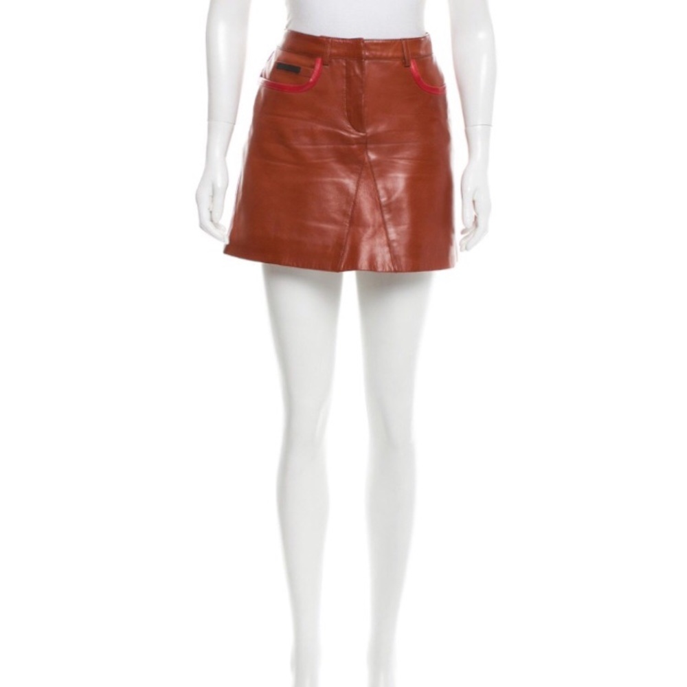 PRADA AUTHENTIC Leather Skirt